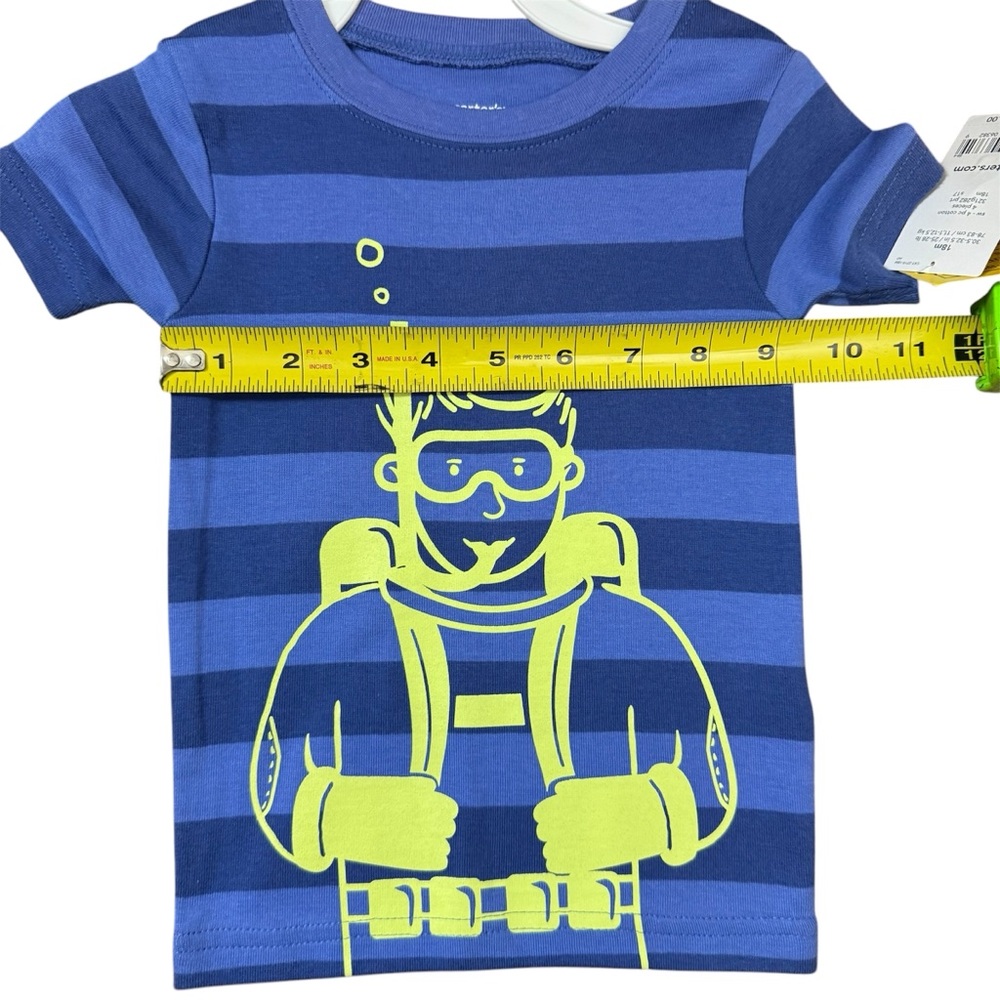 Carter's Blue Striped Diver Graphic Tee - Picture 4 of 7